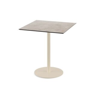 Urban - Terrassentisch sandfarbenes Gestell + Moonstone HPL-Platte 70x70 cm 1 Stück