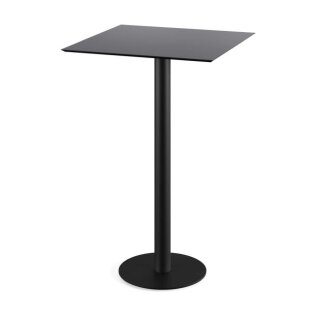 Urban - Bartisch schwarzes Gestell + schwarze HPL-Platte 70x70 cm 1 Stück