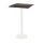 Urban - Bartisch weißes Gestell + Riverwashed Holz HPL-Platte 70x70 cm 1 Stück