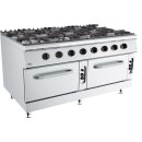 Base 900 Gasherd 8 Br. Mit Gasbackofen