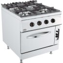 Base 900 Gasherd 4 Br. Mit Gasbackofen
