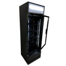 Schwarzer Glastür-Kühlschrank FCU-370 BL - 360 Liter, Umluft, abschließbar