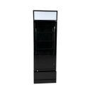 Schwarzer Glastür-Kühlschrank FCU-370 BL - 360 Liter, Umluft, abschließbar