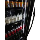 Schwarzer Glastür-Kühlschrank FCU-370 BL - 360 Liter, Umluft, abschließbar