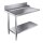 Combisteel Ablauftisch links 1100 x 750 x 900 mm - Grundboden, Aufkantung
