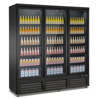 Combisteel Kühlschrank mit 3 Glastüren und Türrahmenheizung 1600 Liter