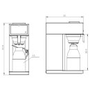 Combisteel Kaffeemaschine mit 1,8L/5min und Isolierkanne 2 Liter aus Edelstahl