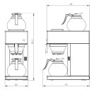 Combisteel Kaffeemaschine mit 2 Glaskannen 1,8 Liter und 1,8Liter/5min