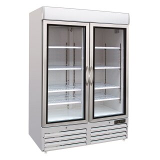 Profi Tiefkühlschrank mit Glastüren - LED-Beleuchtung, abschließbar, 920 Liter