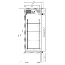 Profi Tiefkühlschrank mit Glastüren -...