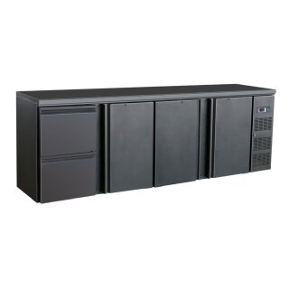 Combisteel Barkühltisch mit 3 Türen 2 Schubladen mit 698 Liter 2542x513x860mm