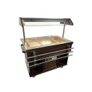 Combisteel Büfett-Theke für 3xGN3/1 aus Mahagoni/Edelstahl  1200x700x1400mm