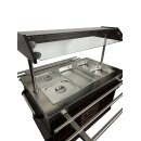 Combisteel Büfett-Theke für 3xGN3/1 aus Mahagoni/Edelstahl  1200x700x1400mm