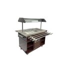 Combisteel Büfett-Theke für 3xGN1/1 aus Mahagoni/Edelstahl  1200x700x1400mm