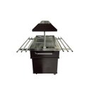 Combisteel Büfett-Theke für 3xGN1/1 aus Mahagoni/Edelstahl  1200x700x1400mm