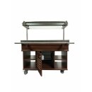 Combisteel Büfett-Theke für 3xGN1/1 aus Mahagoni/Edelstahl  1200x700x1400mm