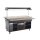 Combisteel Büfett-Theke für 4xGN1/1 aus Mahagoni/Edelstahl  1500x700x1400mm