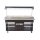 Combisteel Büfett-Theke für 4xGN1/1 aus Mahagoni/Edelstahl  1500x700x1400mm