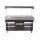 Combisteel Büfett-Theke für 4xGN1/1 aus Mahagoni/Edelstahl  1500x700x1400mm