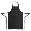 Chef Works Latzschürze Schwarz – Mit Tasche, aus strapazierfähiger Polybaumwolle