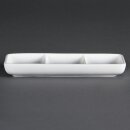 Olympia Whiteware dreifache Präsentierschalen (12 Stück)