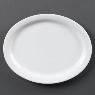 Olympia Whiteware ovale Servierteller 25cm (6 Stück)