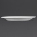 Olympia Whiteware Teller mit breitem Rand 25cm (12 Stück)