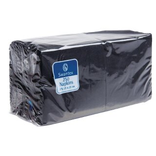 Cocktailservietten schwarz 25cm (2000 Stück)