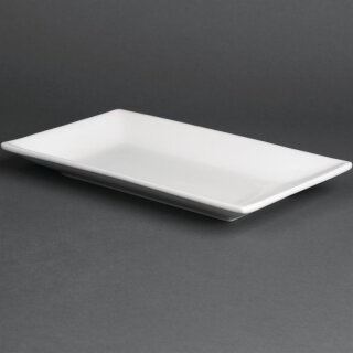 Olympia Whiteware rechteckige Servierteller 25 x 15cm (4 Stück)
