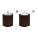 Olympia Salz- und Pfeffermühlenset dunkles Holz 8cm