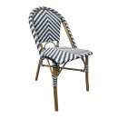 Bolero Rattan Beistellstuhl im Pariser Stil Schwarz (2...
