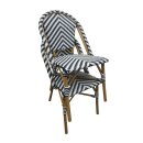Bolero Rattan Beistellstuhl im Pariser Stil Schwarz (2 Stück)