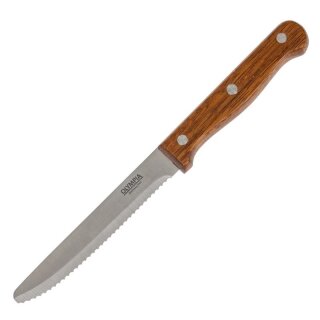 Olympia Steakmesser mit runder Spitze Holz,12 Stück