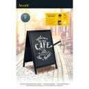 Securit Schwarzer Hölzerner kleiner Gehweg Kreide Tafel Schild