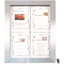 Securit Edelstahl LEDs 4xA4 Informationsdisplay (ohne Mast und Sockel)