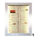 Securit Edelstahl LEDs 4xA4 Informationsdisplay (ohne Mast und Sockel)
