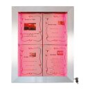 Securit Edelstahl LEDs 4xA4 Informationsdisplay (ohne Mast und Sockel)