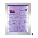 Securit Edelstahl LEDs 4xA4 Informationsdisplay (ohne Mast und Sockel)