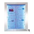 Securit Edelstahl LEDs 4xA4 Informationsdisplay (ohne Mast und Sockel)