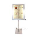 Securit Edelstahl LEDs 4xA4 Informationsdisplay (ohne...