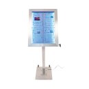 Securit Edelstahl LEDs 4xA4 Informationsdisplay (ohne Mast und Sockel)