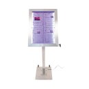 Securit Edelstahl LEDs 4xA4 Informationsdisplay (ohne Mast und Sockel)