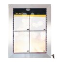 Securit Edelstahl LEDs 4xA4 Informationsdisplay (ohne Mast und Sockel)