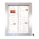 Securit Edelstahl LEDs 4xA4 Informationsdisplay (ohne Mast und Sockel)