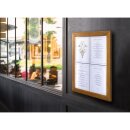 Securit Teak weiß LEDs Informationen 4xA4 Display (ohne Mast und Sockel)