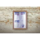 Securit Teak weiß LEDs Informationen 4xA4 Display (ohne Mast und Sockel)