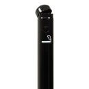 Securit Raucherpfosten und Sockel Schwarzer Edelstahl - 100cm Hoch