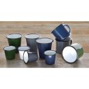 Olympia emaillierte Becher grau-schwarz 31cl