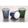 Olympia emaillierte Becher grau-schwarz 31cl
