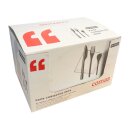 Comas Set Chuchillo Tenedor Einwegbesteck aus Edelstahl (50 Stück)